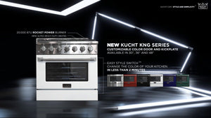 Kucht 48" Gas Range in Stainless Steel, Silver Oven Doors, KNG481-S