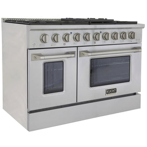 Kucht 48" Propane Range in Stainless Steel, Silver Doors, KNG481/LP-S