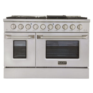 Kucht 48" Propane Range in Stainless Steel, Silver Doors, KNG481/LP-S