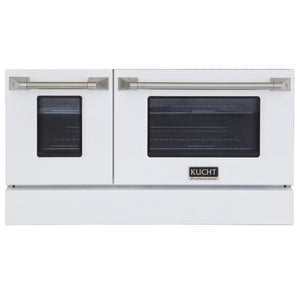 Kucht 48" Propane Range in Stainless Steel, White Doors, KNG481/LP-W