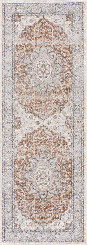 Emke Cream Washable 7ft Runner Rug