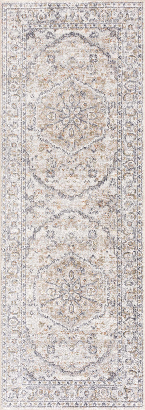 Cream Hiti Washable Runner Rug