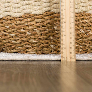 Cream Hiti Washable Runner Rug