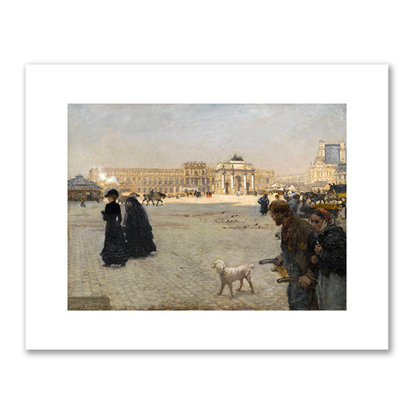 La Place du Carrousel : ruines des Tuileries en 1882 by Giuseppe De Nittis