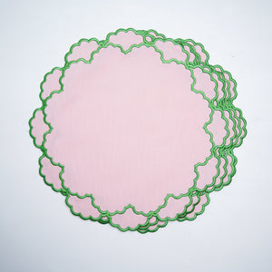 CRESSIDA LIGHT PINK ROUND FABRIC PLACEMAT (Set Of 4)