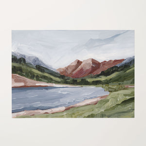 "Maroon and Blue" Art Print