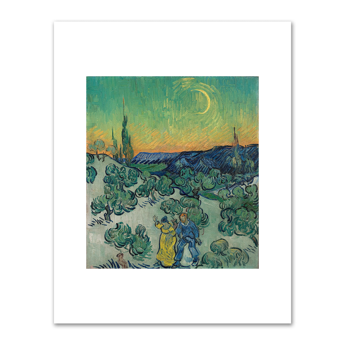 A Walk at Twilight by Vincent van Gogh