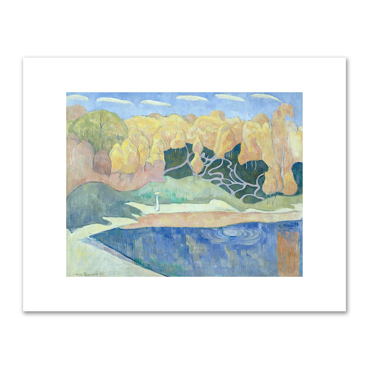 Woman Walking on the Banks of the Aven by Ã‰mile Bernard