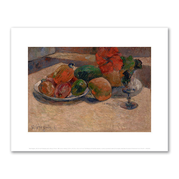Still Life with Mangoes and a Hibiscus Flower by Paul Gauguin