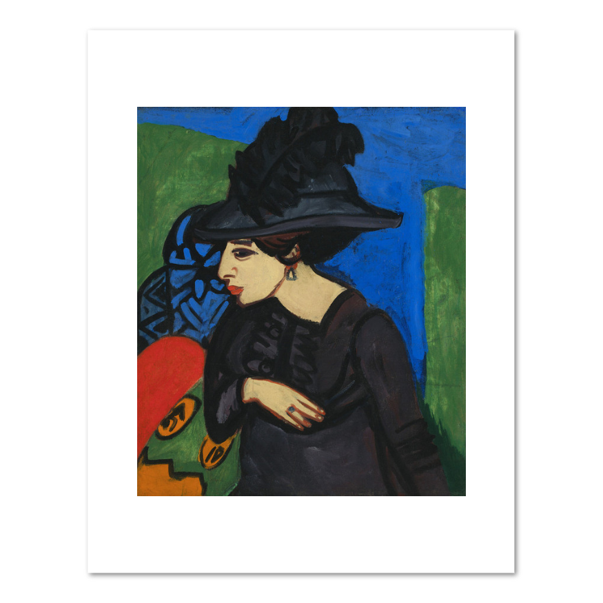 Dodo with a Feather Hat (Dodo mit Federhut) by Ernst Ludwig Kirchner