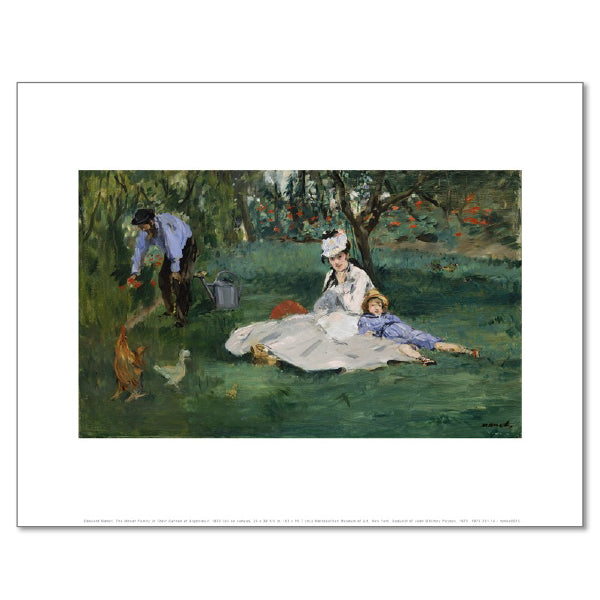 The Monet Family in Their Garden at Argenteuil by Édouard Manet