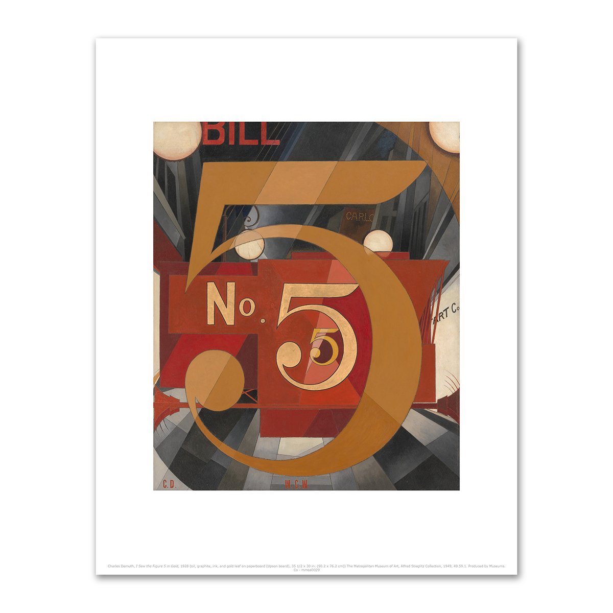 I Saw the Figure 5 in Gold by Charles Demuth