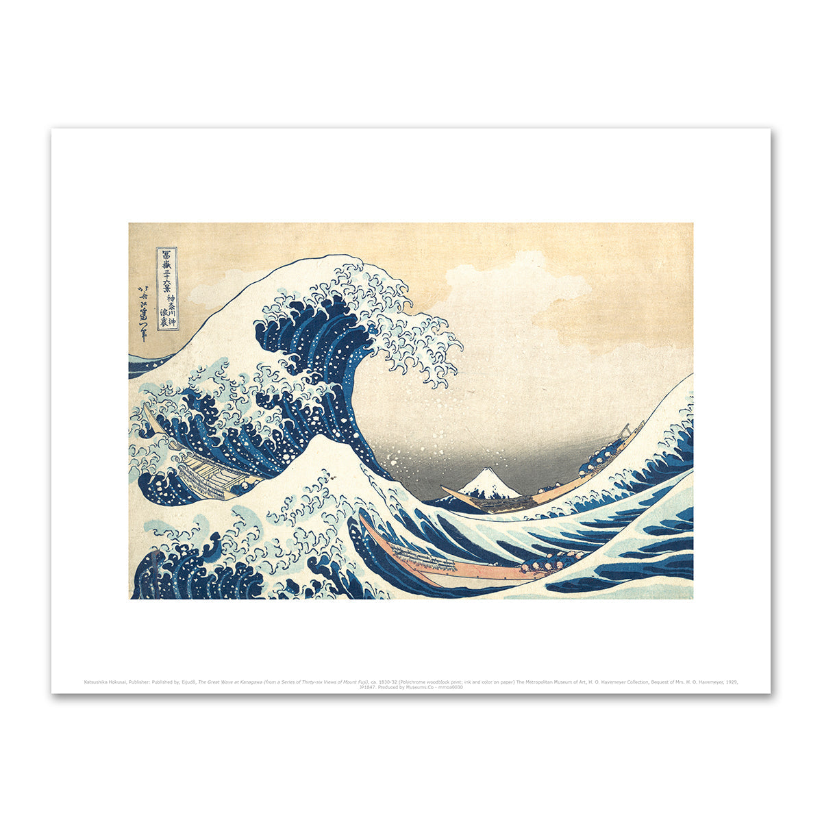 The Great Wave at Kanagawa (from a Series of Thirty-six Views of Mount Fuji) by Katsushika Hokusai