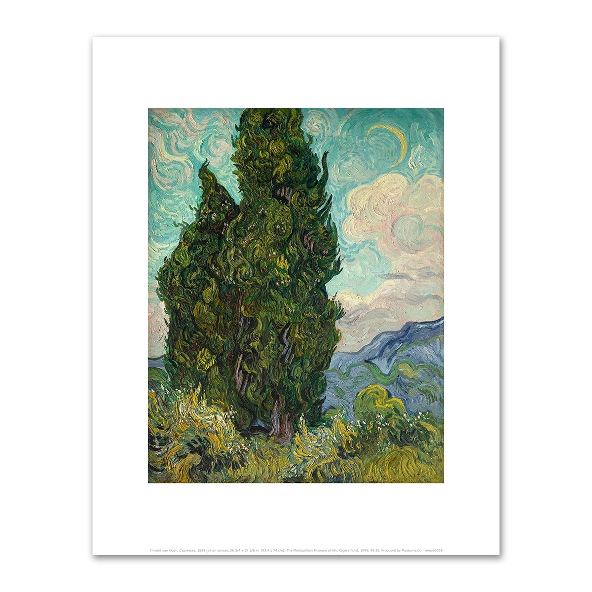Cypresses by Vincent van Gogh