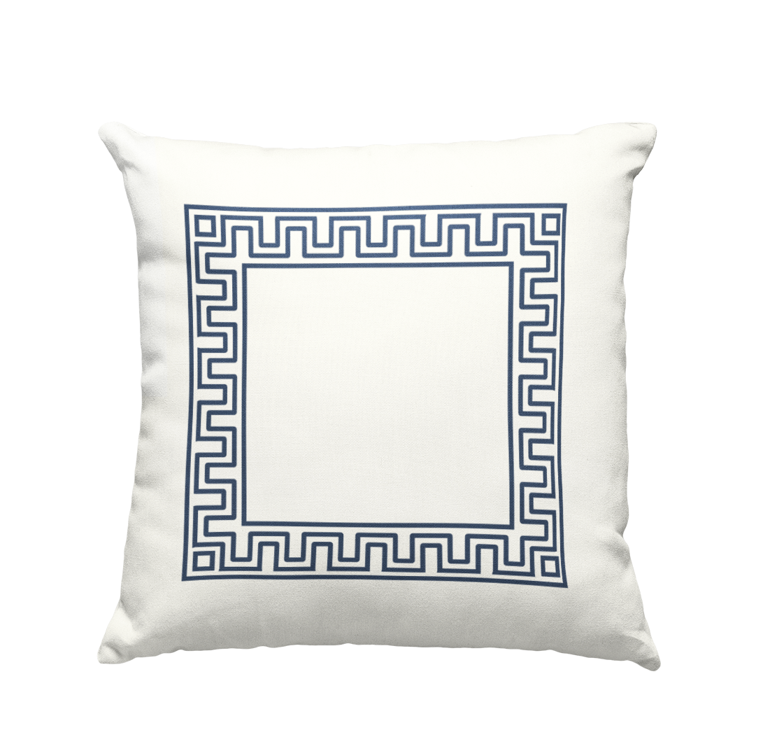 Fretwork Border Pillow Cover