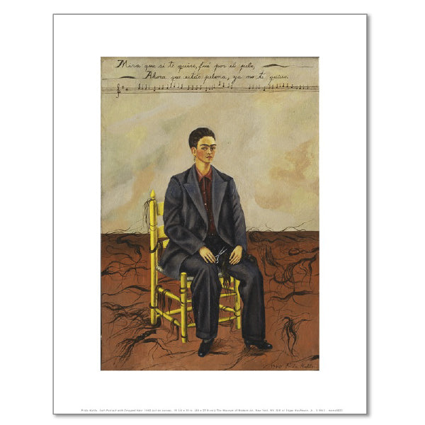 Self-Portrait with Cropped Hair by Frida Kahlo