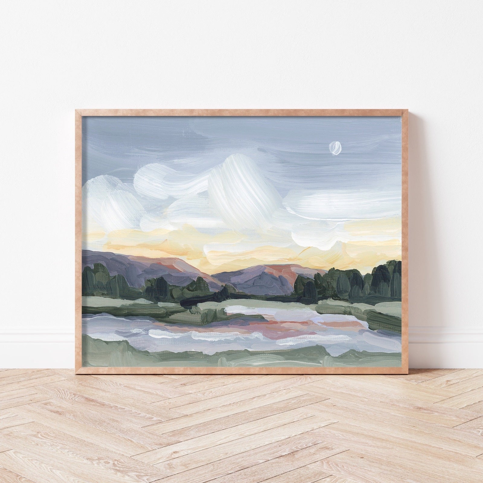 "Moonlit Pond" Art Print