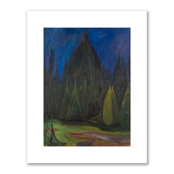 Dark Spruce Forest by Edvard Munch