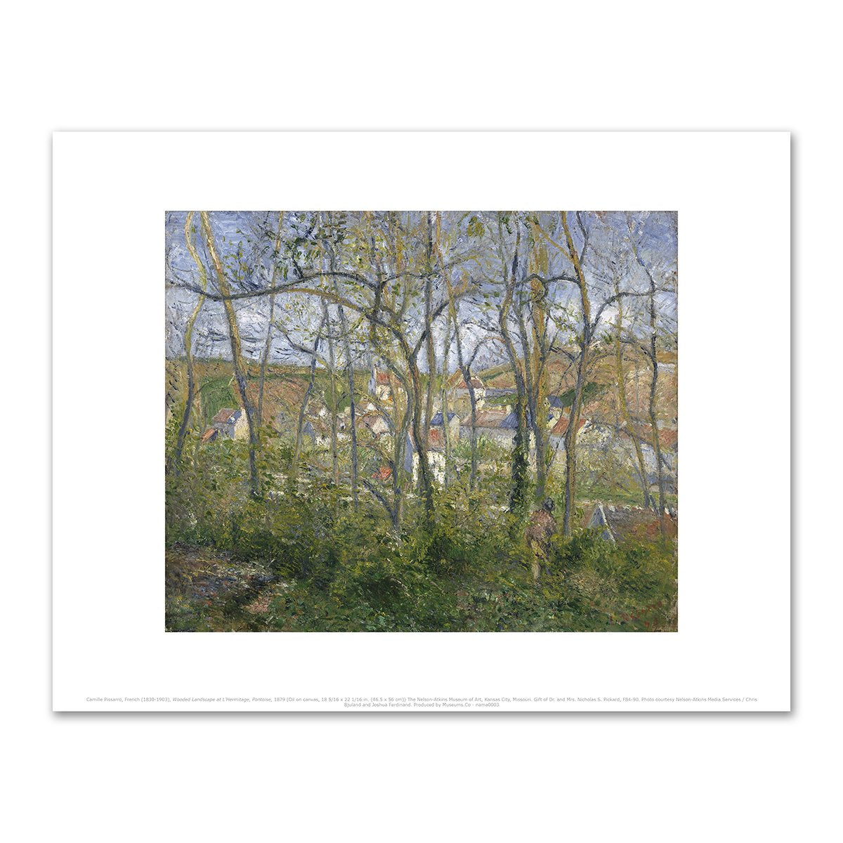 Wooded Landscape at Lâ€™Hermitage, Pontoise by Camille Pissarro