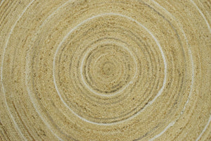 100% ALL NATURAL FIBER HAND BRAIDED BOHO ROUND JUTE RUG | JR5