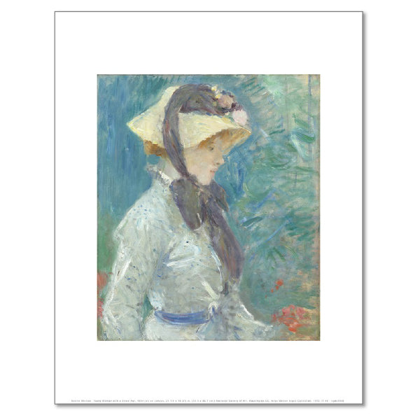 Young Woman with a Straw Hat by Berthe Morisot