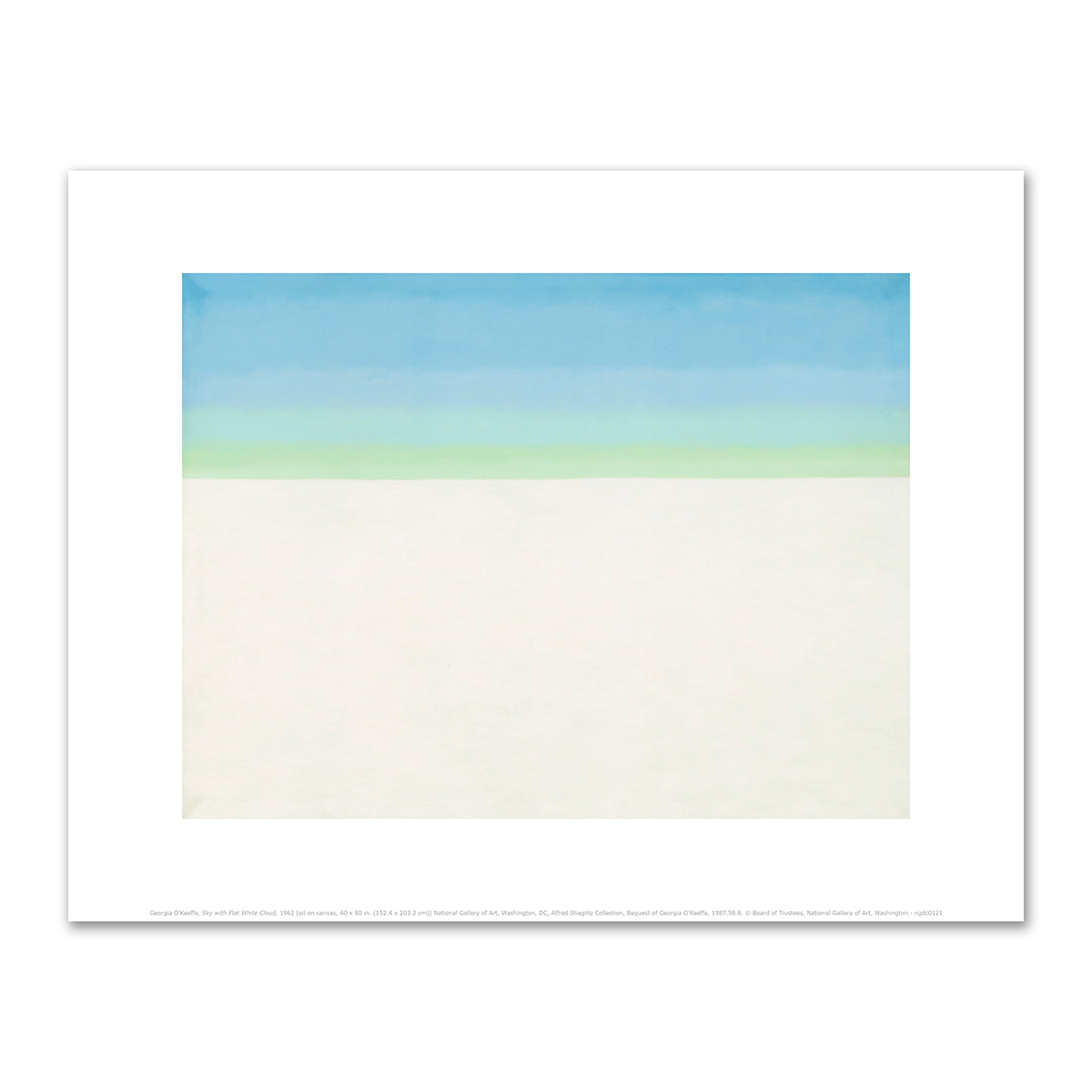 Sky with Flat White Cloud by Georgia O'Keeffe