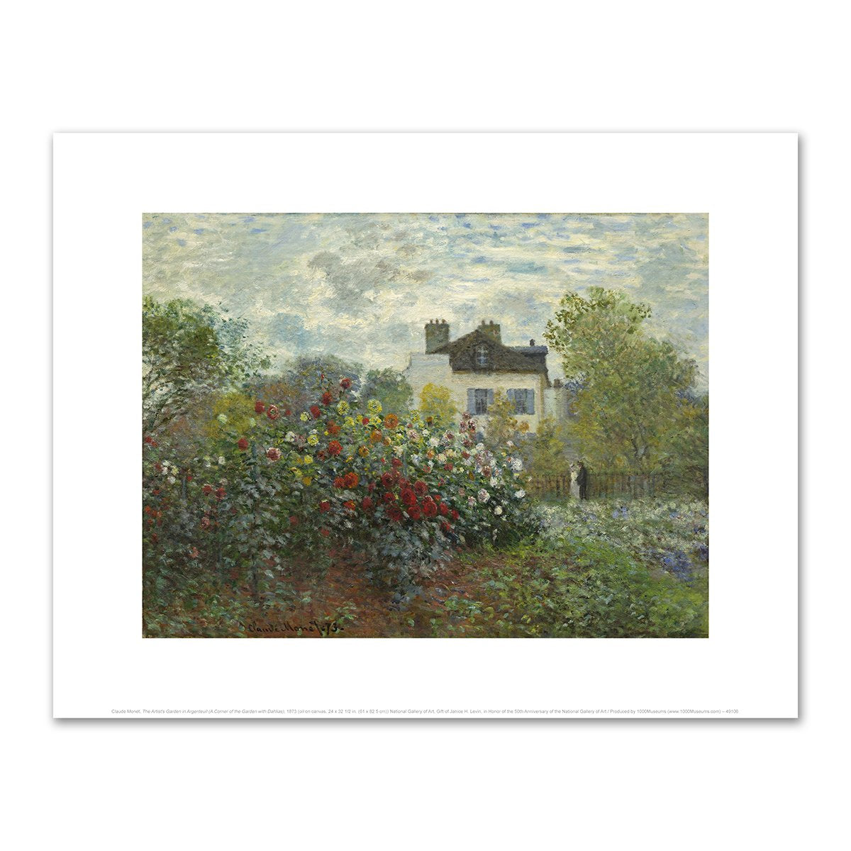 The Artist's Garden in Argenteuil (A Corner of the Garden with Dahlias) by Claude Monet