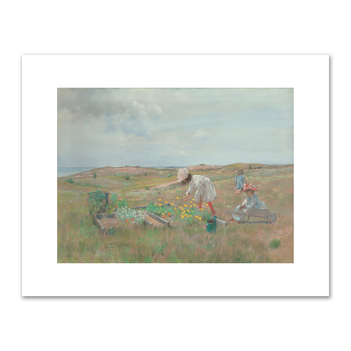 Gathering Flowers, Shinnecock, Long Island by William Merritt Chase