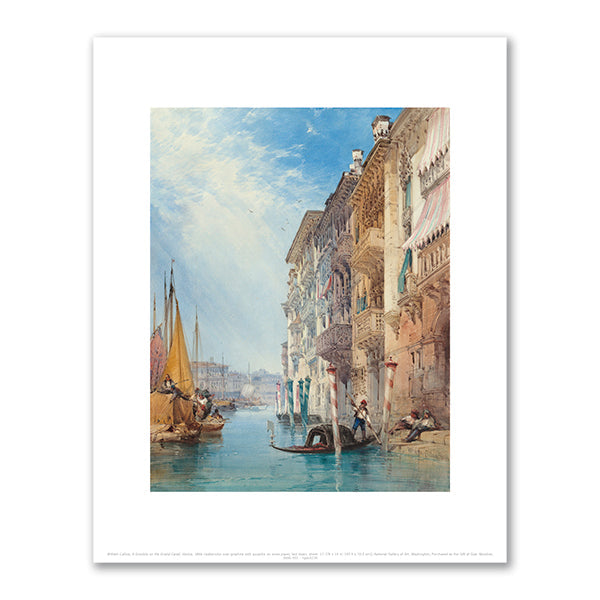A Gondola on the Grand Canal, Venice by William Callow