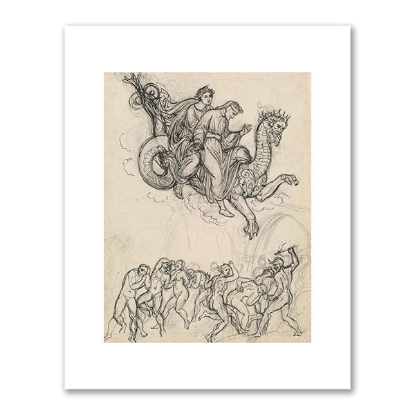 Dante and Virgil Riding on the Back of Geryon by Joseph Anton Koch