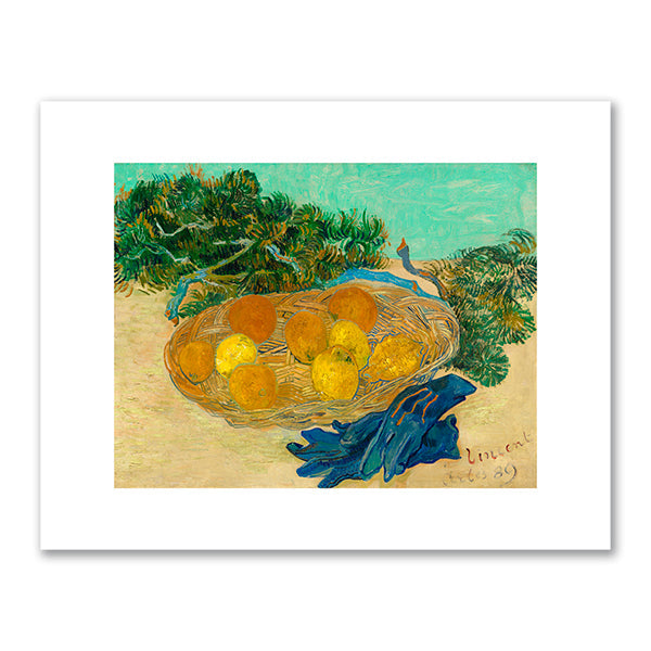 Still Life of Oranges and Lemons with Blue Gloves by Vincent van Gogh