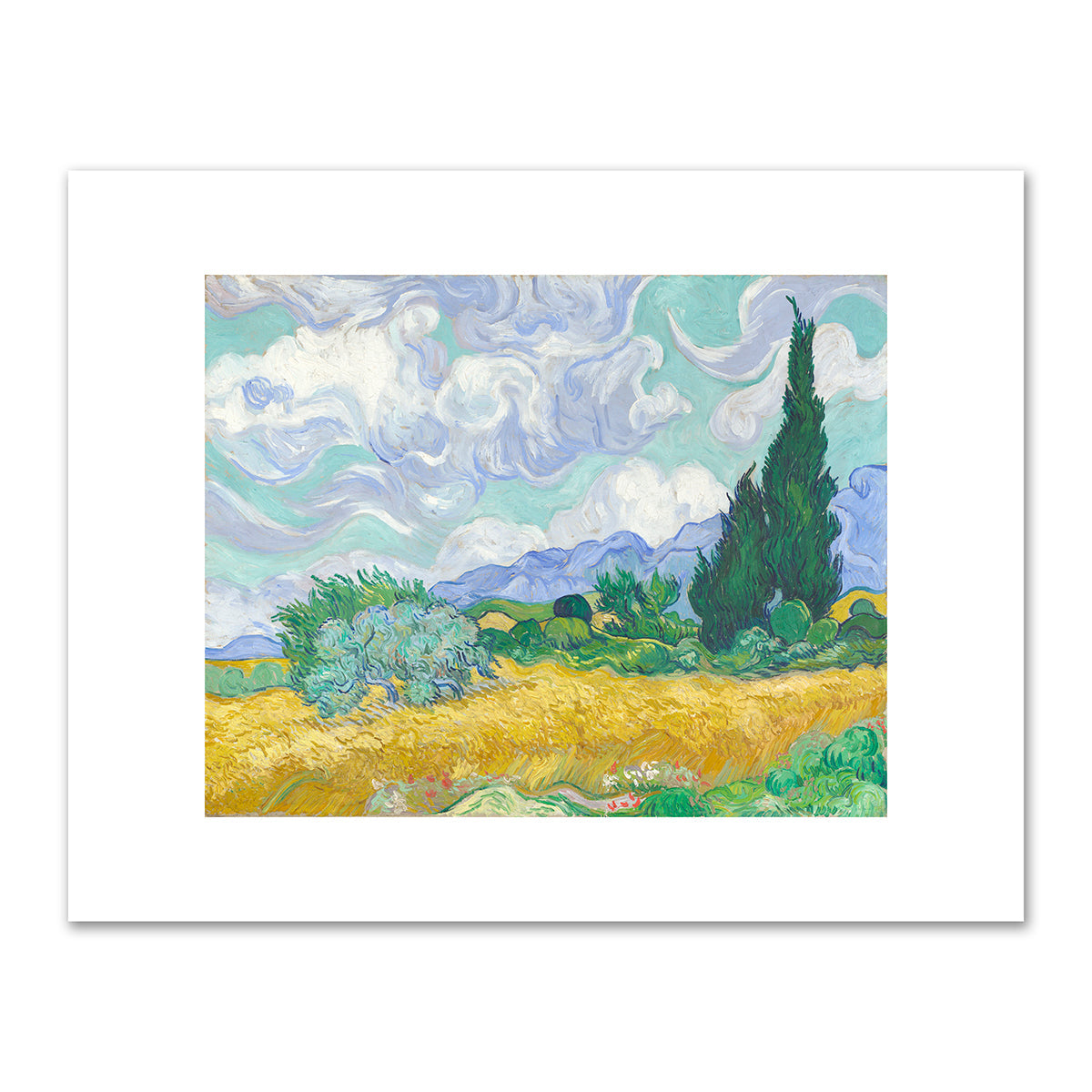 Wheat Field with Cypresses by Vincent van Gogh