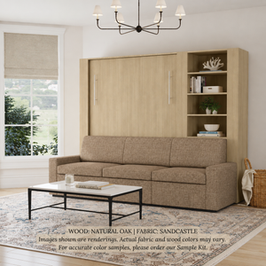 Wall Bed with Extended Sofa