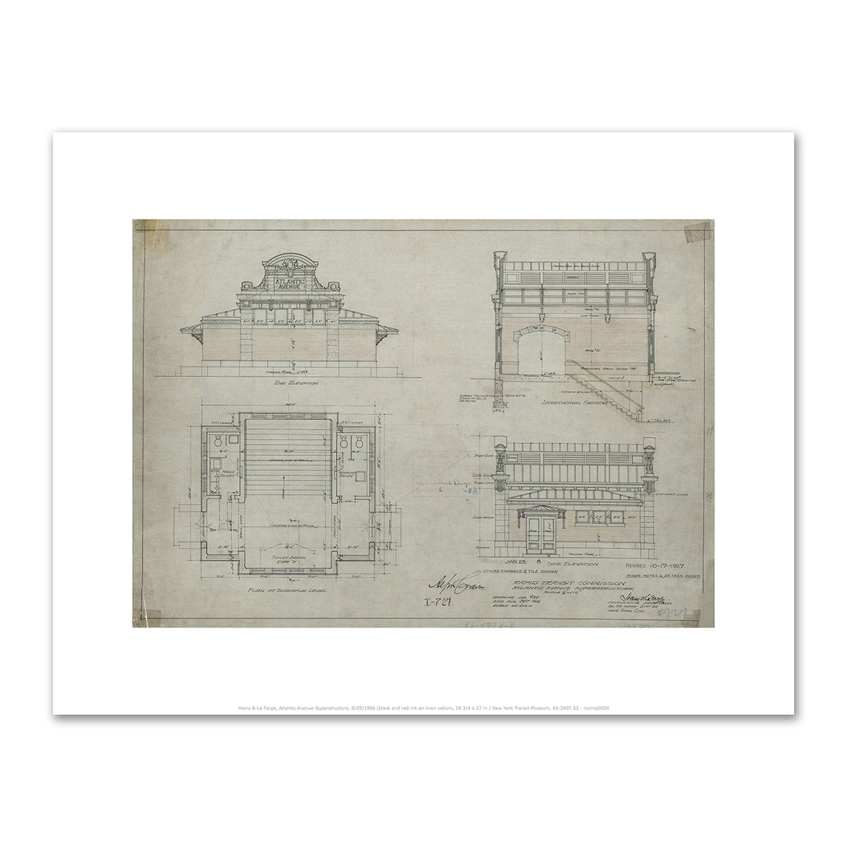 Atlantic Avenue Superstructure Blueprint by Heins & La Farge