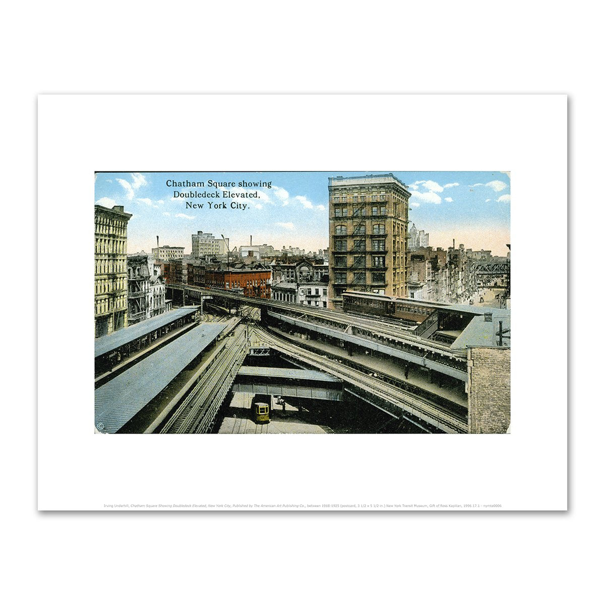Chatham Square Showing Doubledeck Elevated, New York City by Irving Underhill