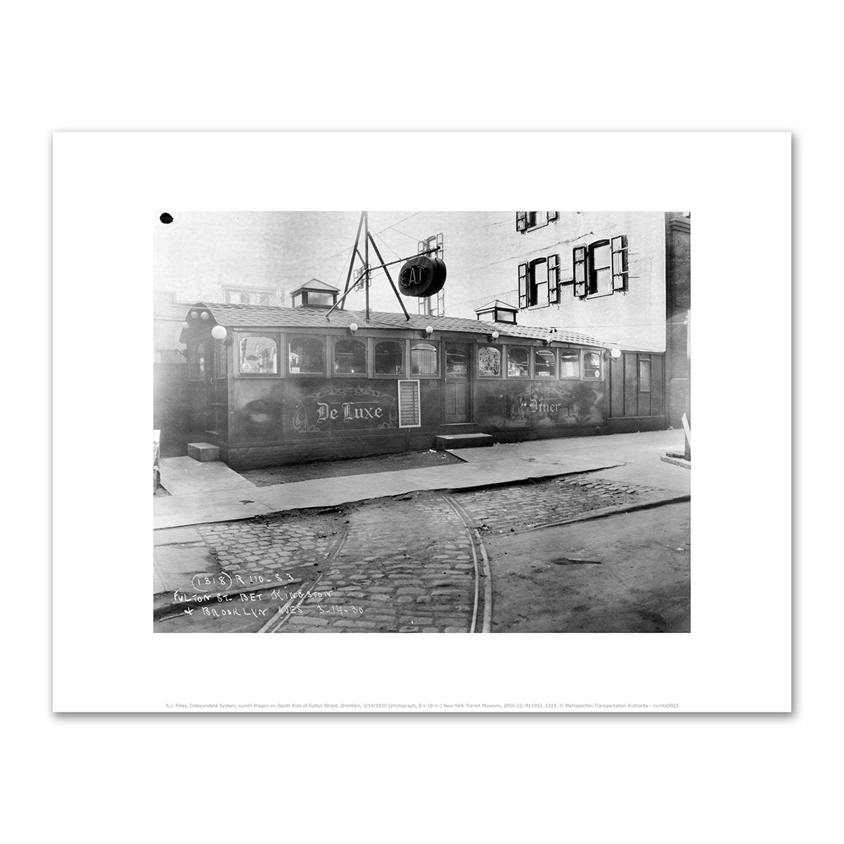 Lunch Wagon on South Side of Fulton Street, Brooklyn by A.J. Foley