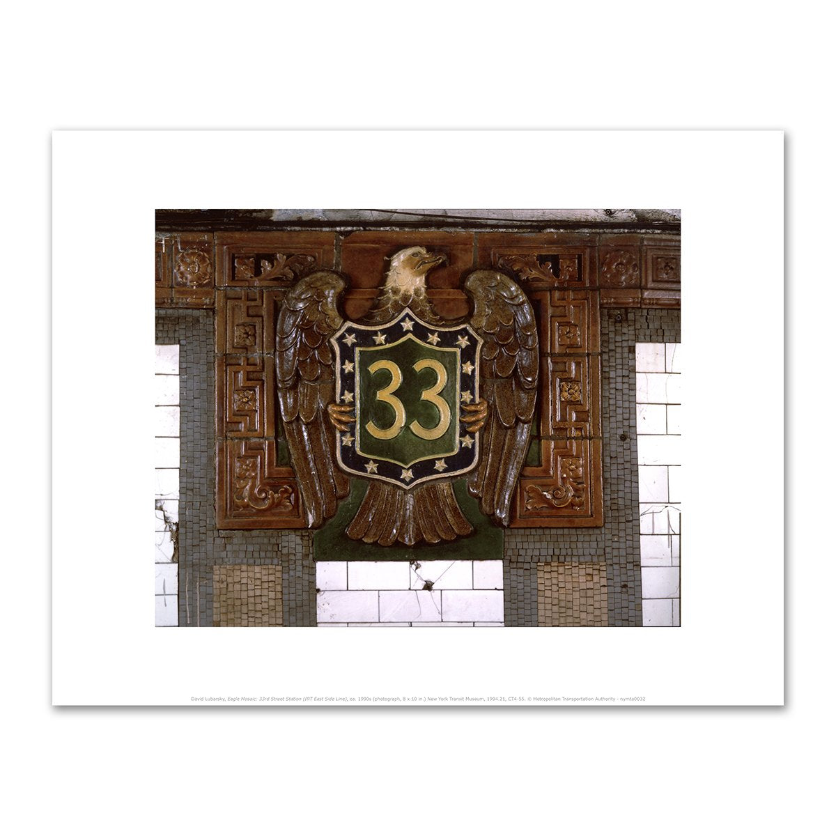 Eagle Mosaic: 33rd Street Station (IRT East Side Line) by David Lubarsky