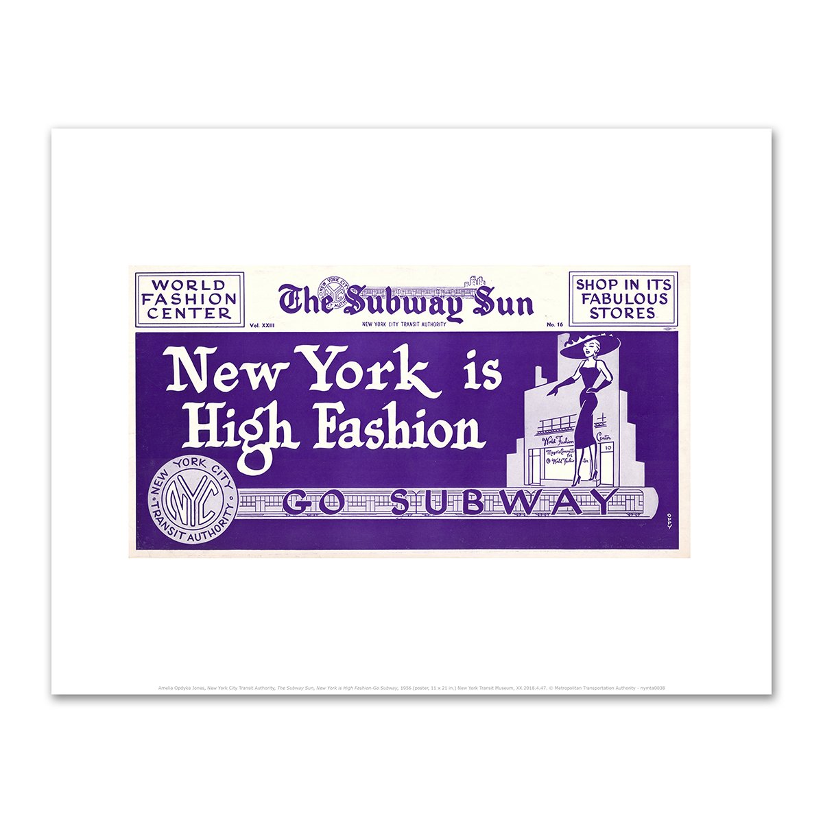 The Subway Sun, New York is High Fashion-Go Subway by Amelia Opdyke Jones