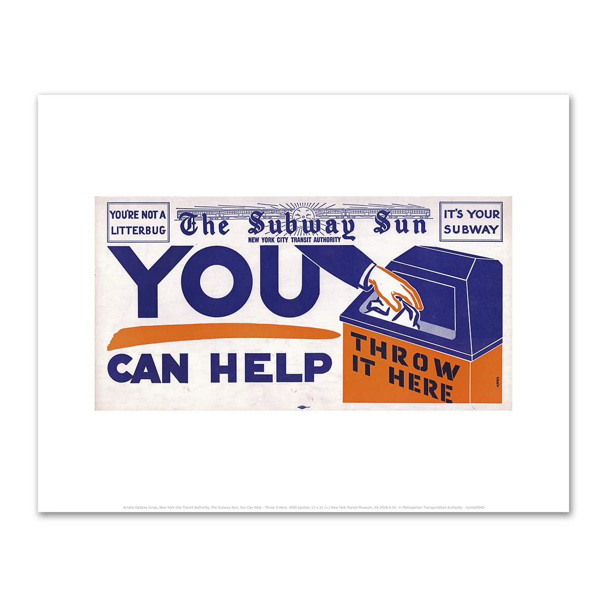 The Subway Sun, You Can Help - Throw it Here by Amelia Opdyke Jones