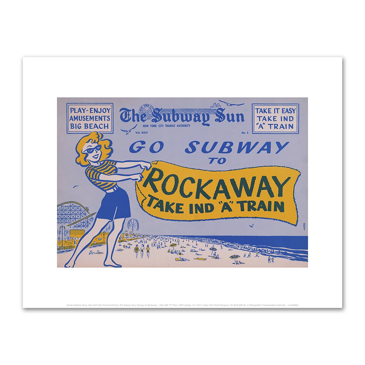 The Subway Sun, Subway to Rockaway - Take IND "A" Train by Amelia Opdyke Jones