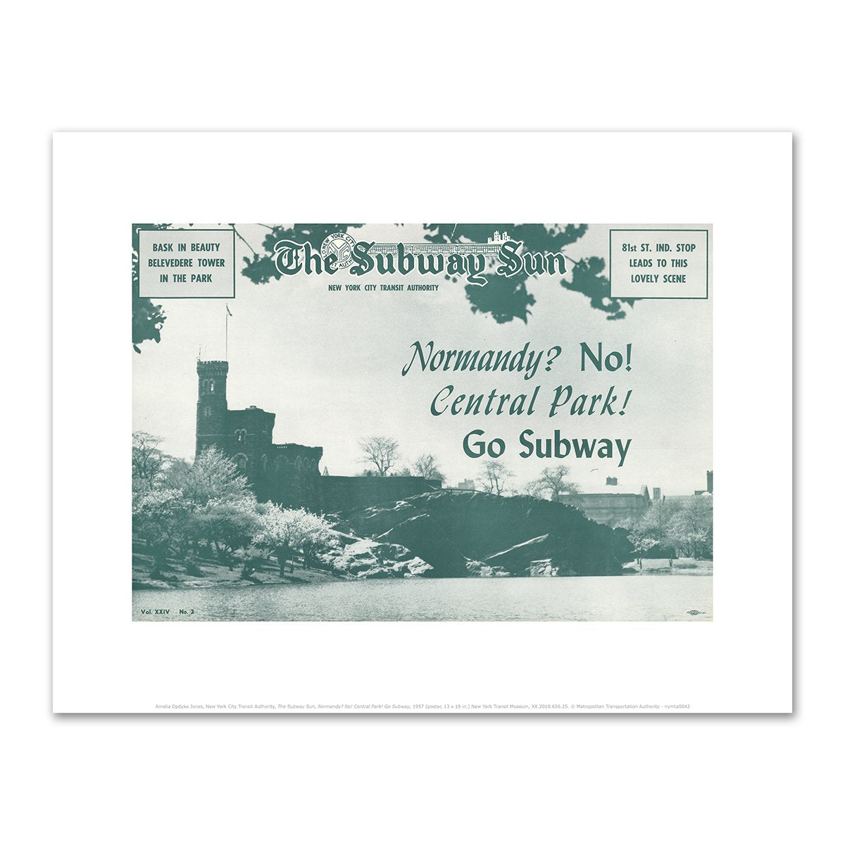 The Subway Sun, Normandy? No! Central Park! Go Subway by Amelia Opdyke Jones
