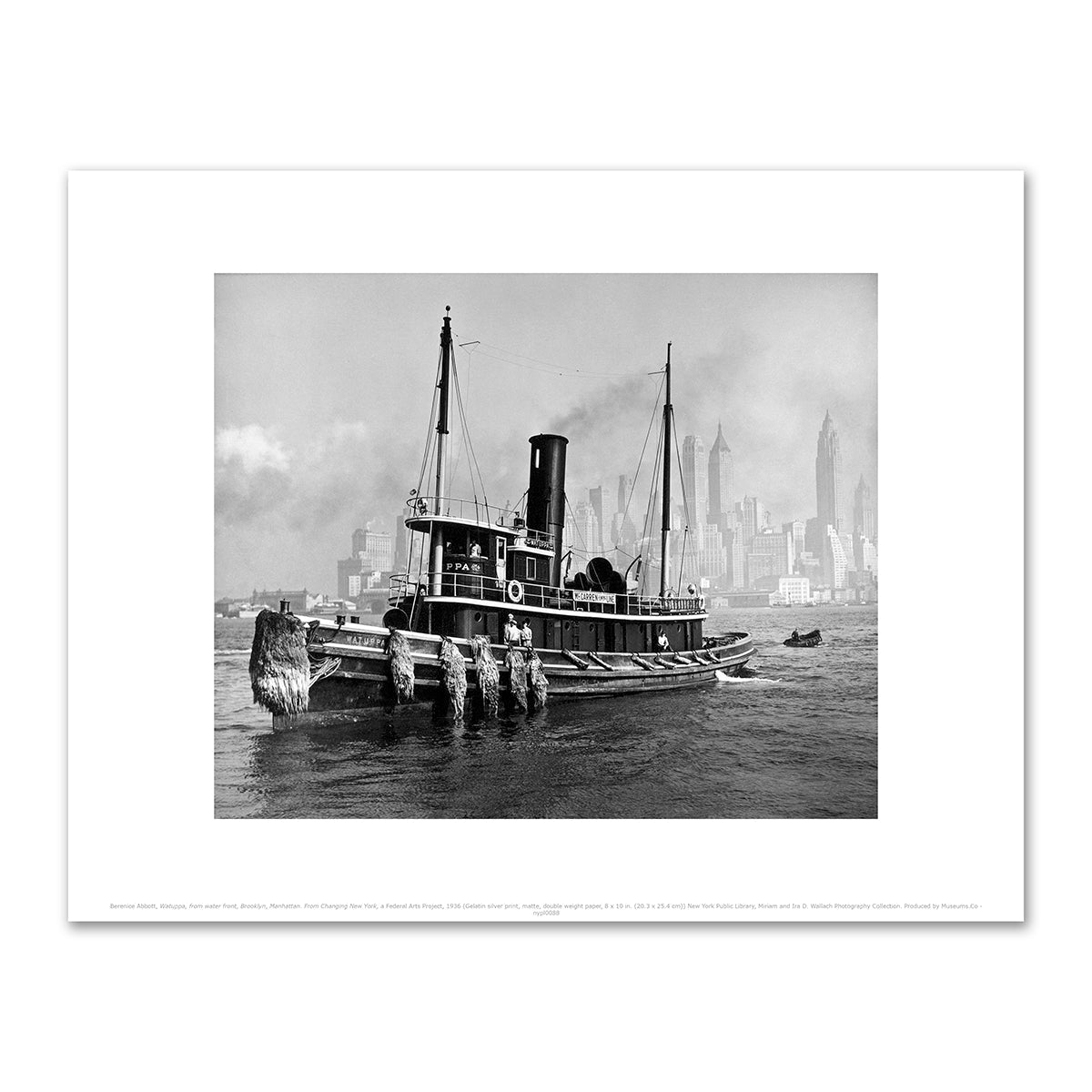 Watuppa, from water front, Brooklyn, Manhattan by Berenice Abbott