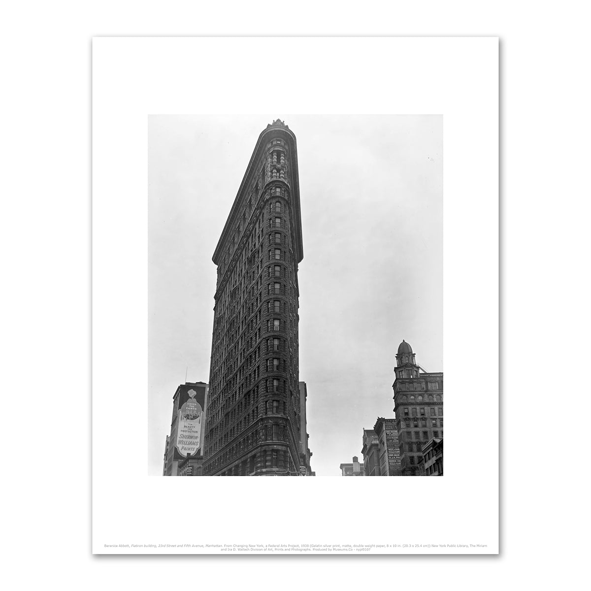 Flatiron building, 23rd Street and Fifth Avenue, Manhattan by Berenice Abbott