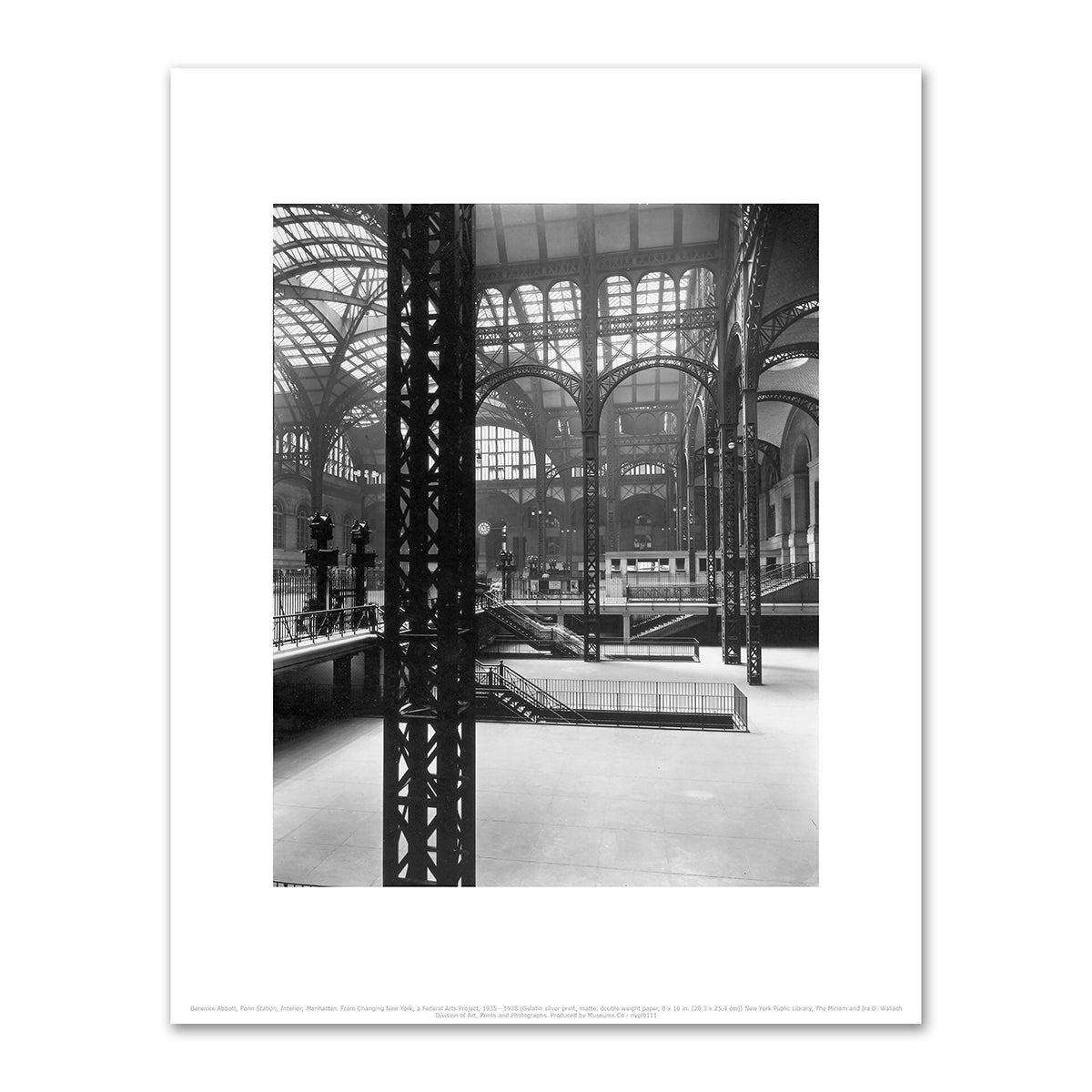 Penn Station, Interior, Manhattan by Berenice Abbott