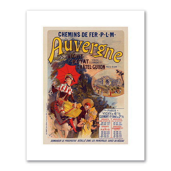 Poster for la Compagnie P.-L.-M. L'Auvergne. Auvergne railway, from Les MaÃ®tres de l'affiche, Volume 4 by Jules Chéret
