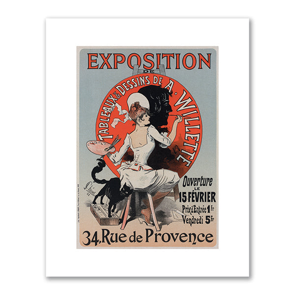 l'Exposition de Tableaux et Dessins de A. Willette, from Les MaÃ®tres de l'affiche, Volume 3 by Jules Chéret