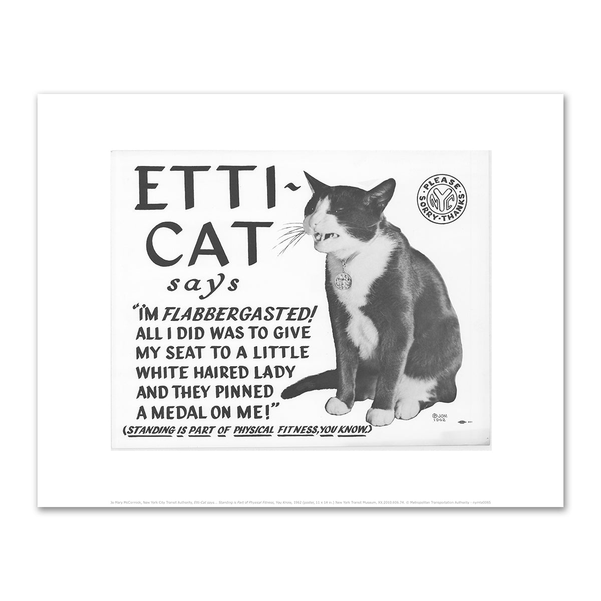 Etti-Cat says... Standing is Part of Physical Fitness, You Know by Jo Mary McCormick