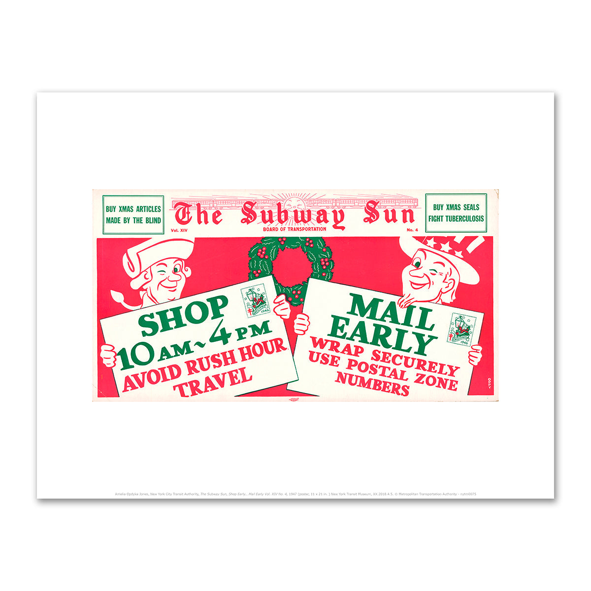 The Subway Sun, Shop Early.. Mail Early Vol. XIV No. 4 by Amelia Opdyke Jones