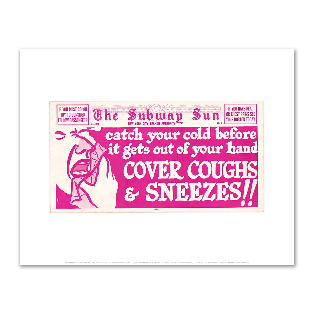 The Subway Sun, Cover Coughs and Sneezes by Amelia Opdyke Jones