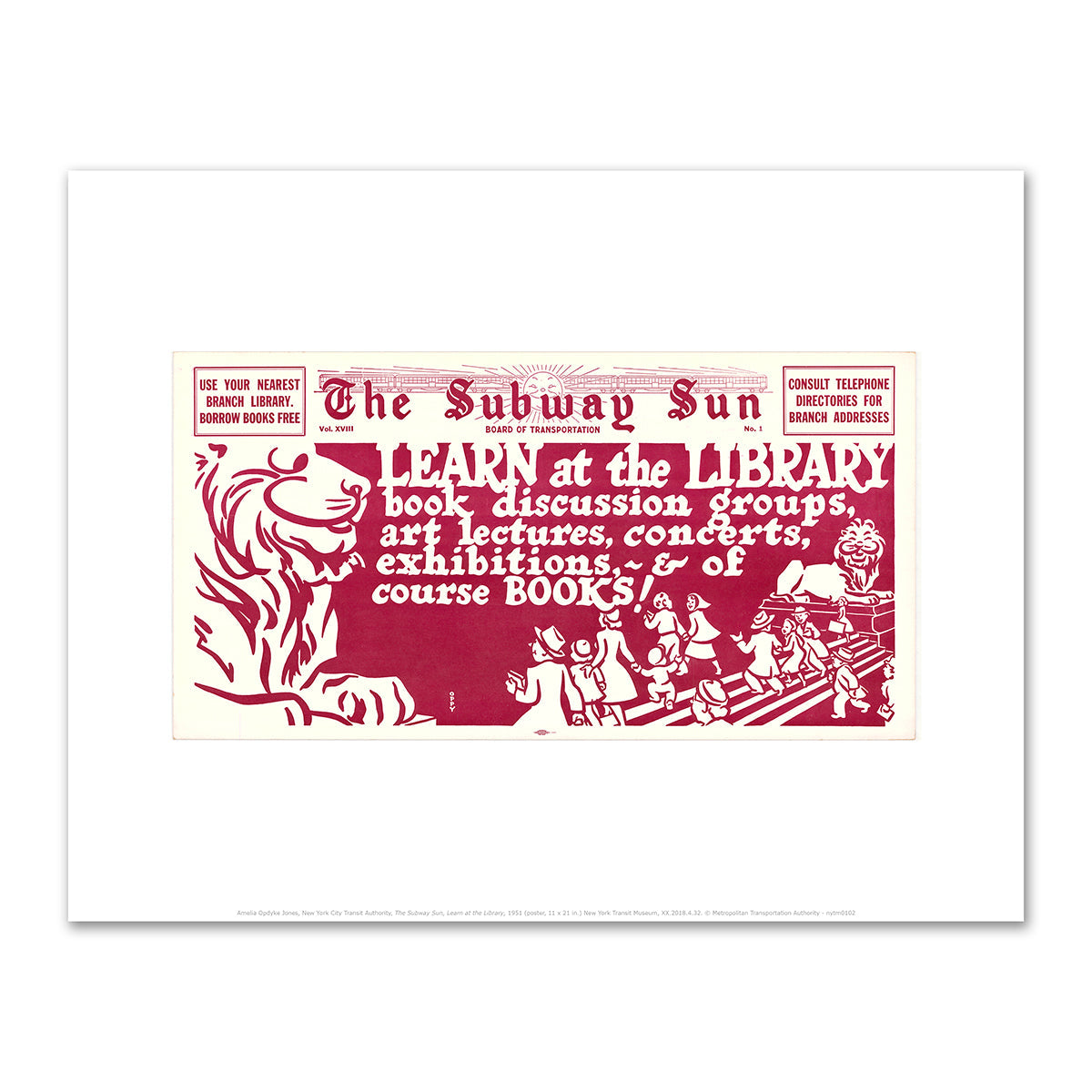 The Subway Sun, Learn at the Library by Amelia Opdyke Jones